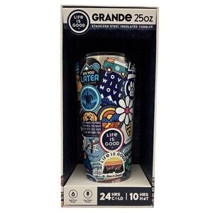 LIFE IS GOOD Grande‎ 25oz Stainless Steel Insulated Tumbler – New In Box